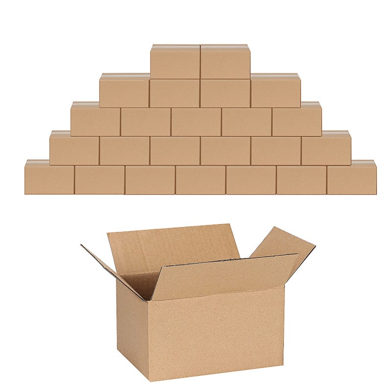 ZBEIVAN 7x5x4 Inches Shipping Boxes Pack of 25, Small Corrugated Cardboard Box for Business Mailing Packaging, Brown - Image 1